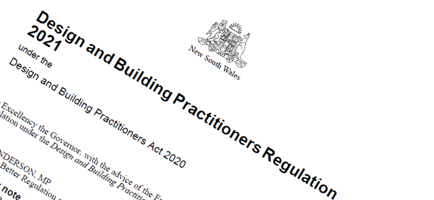 Design and Building Practitioners regulation