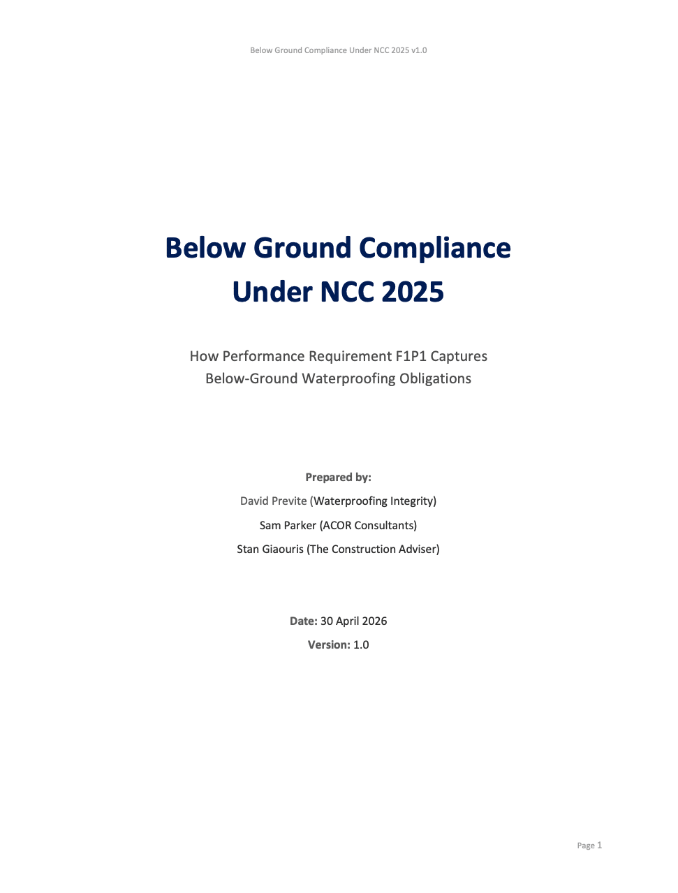 CPD Event: Below Ground. Above Standard - NCC 2025 - Waterproofing ...